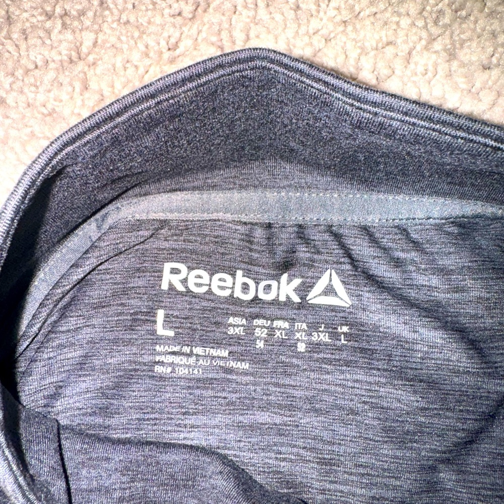 Reebok long sleeve quarter zip running/workout shirt
